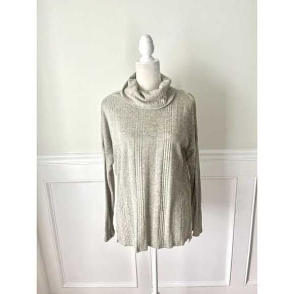 White Birch Super Soft Sage Green Turtleneck Sweater S - Picture 1 of 5